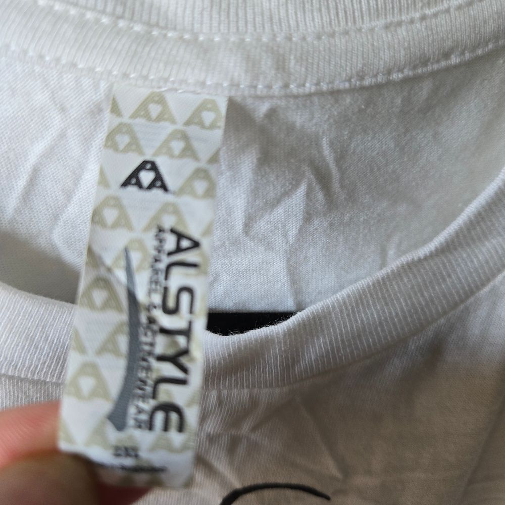 Alstyle White Graphic Band Tee - Picture 4 of 4